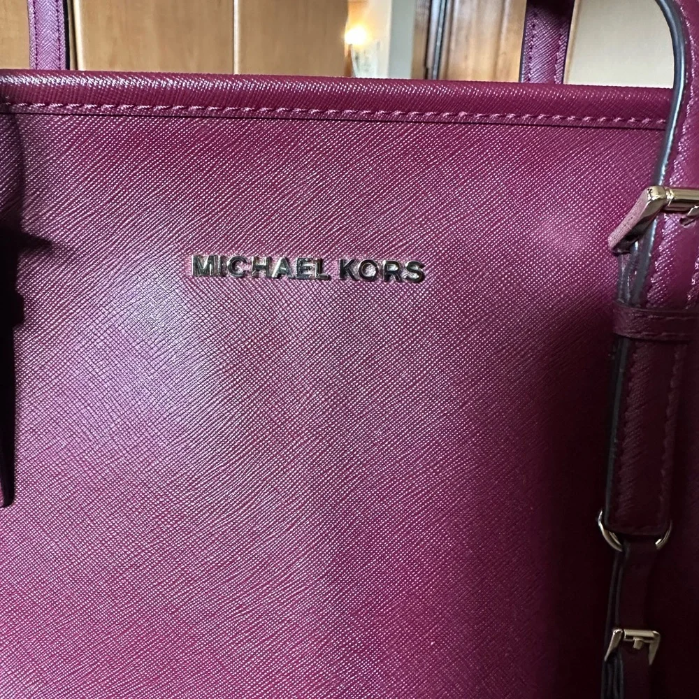 Michael Kors Plum Tote Bag - Picture 2 of 5